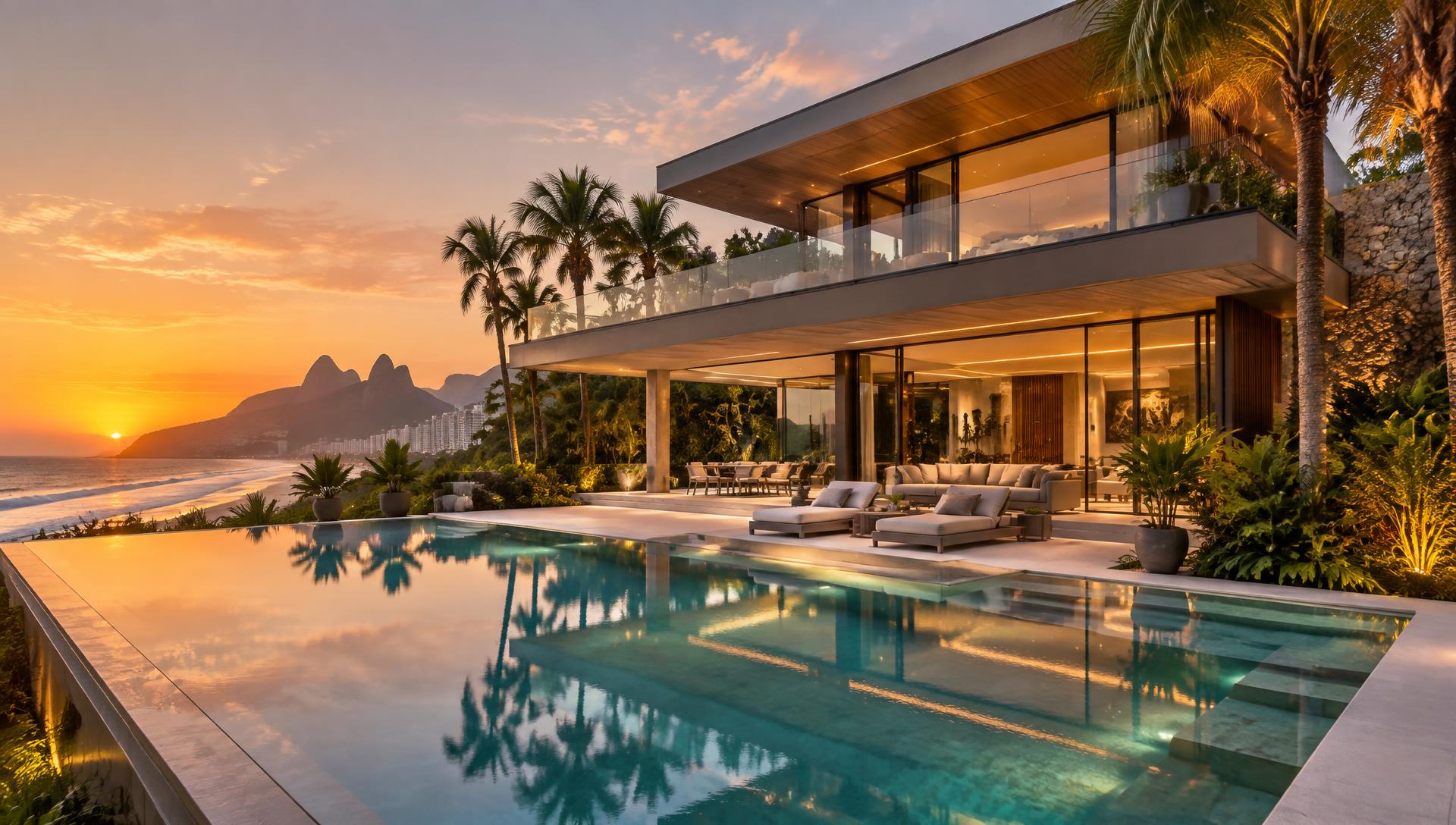 Mansão de luxo à beira-mar no Rio de Janeiro